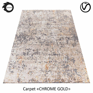 Indian wool rug CHROME GOLD ABSTRACT-1-MULTI